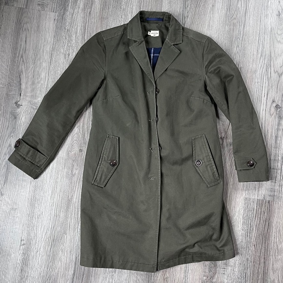Bridge & Burn Jackets & Blazers - Bridge And Burn Jacket Womens XS Green Cotton Coat Jacket Lined trench coat barn